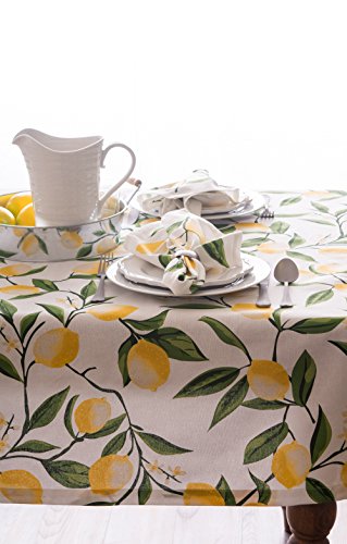 Dii Lemon Bliss Tabletop Collection, Tablecloth, 60X84 #TOP3