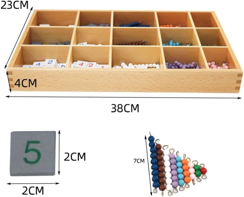 Montessori Early Education Smart Arithmetic Display Tray Corresponding Box Hand-Eye Coordination