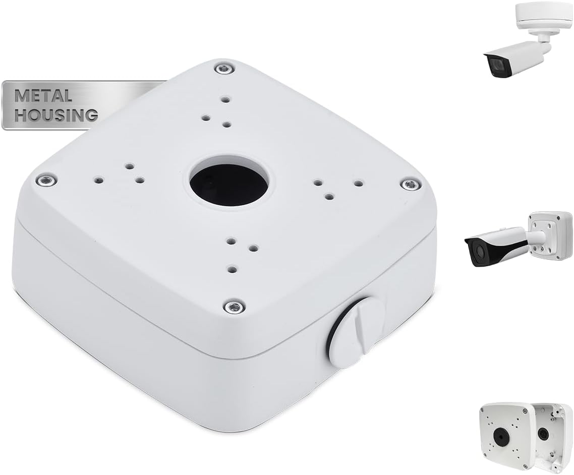 KU-PFA121 Aluminum Junction Box for Dah Bullet Security Cameras, IP66 Waterproof Mounting Bracket for Surveillance Cameras