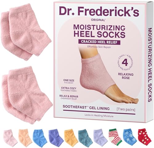 Dr. Frederick’s Original Moisturizing Fuzzy Heel Socks - Cozy Gel-Lined
