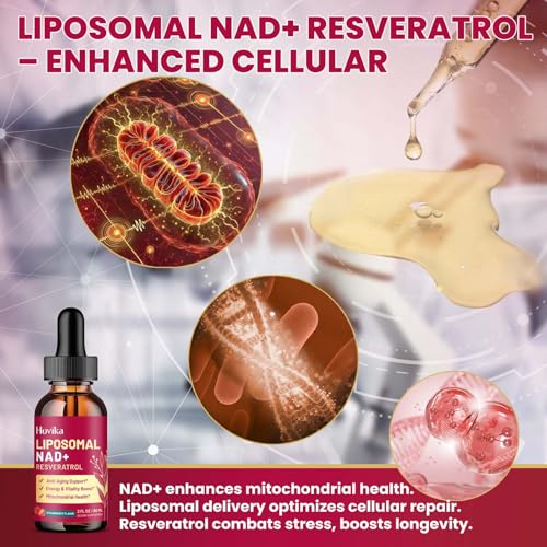 image for Hovika Liposomal NAD Supplement - 1200mg NAD+ Liquid Drops for Women &