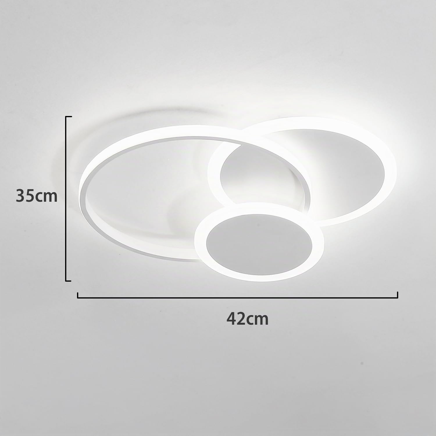 Lampadario Camera da Letto, Plafoniera LED Soffitto Moderna | lampadario Dimmerabile 3000K-6000K con Telecomando, luce a soffitto 42 * 35cm