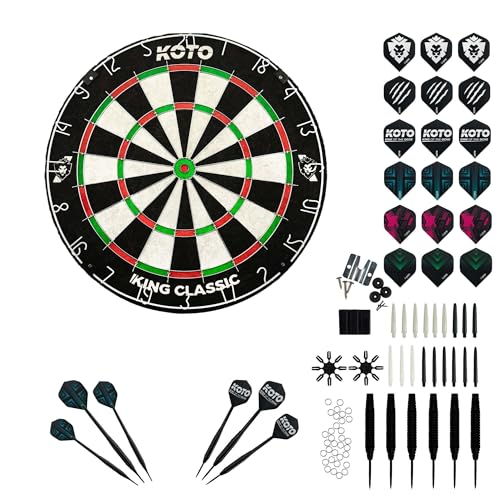KOTO - King Classic Academy Set (Dimensions Officielles & Câblage Fin) Cible avec Bullseye, Cible Flechette