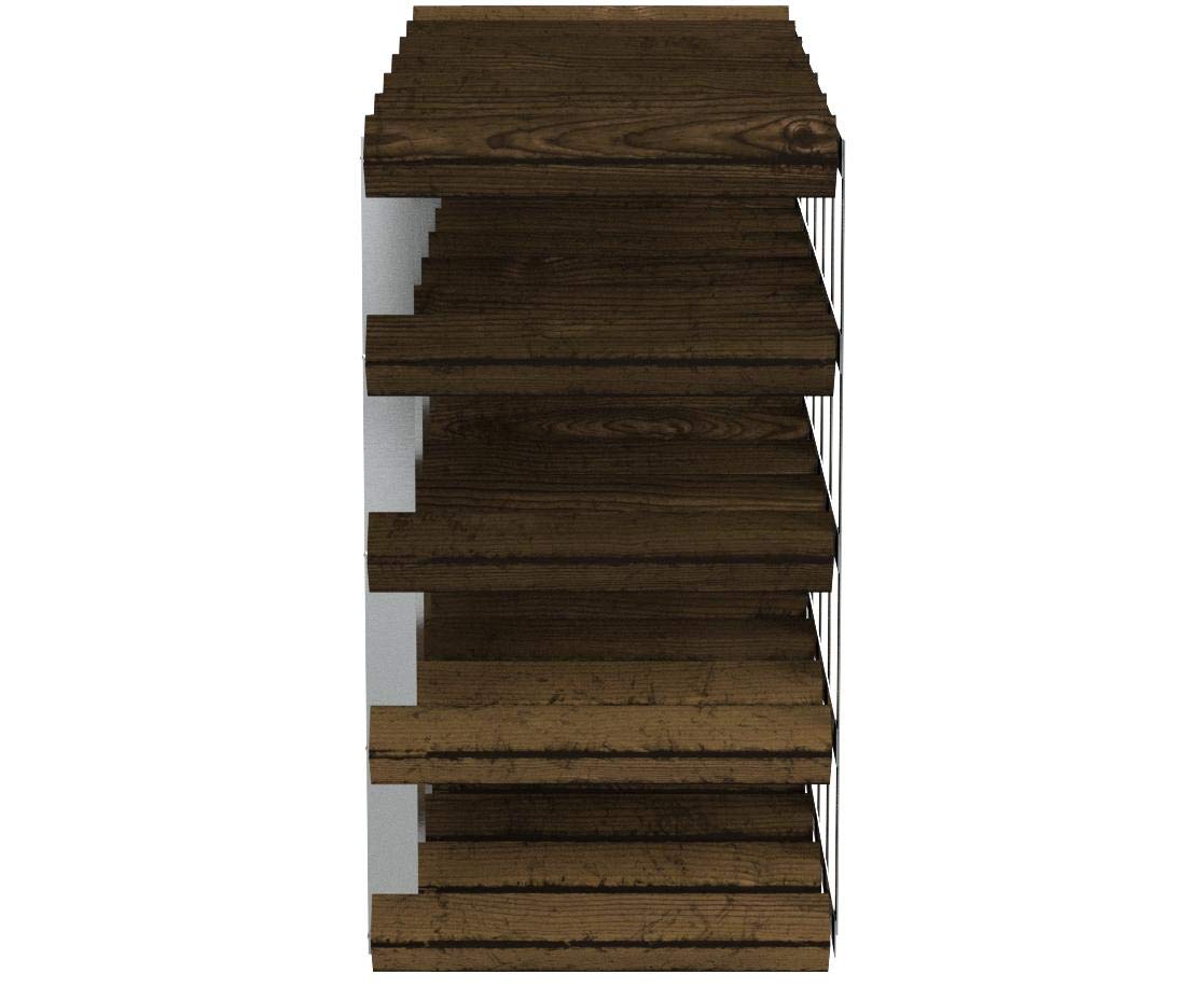Cranville wine racks Madera Classic 30 Botella (6x4) Roble Oscuro Manchado y galvanizado Estante del Vino del Metal ya montados