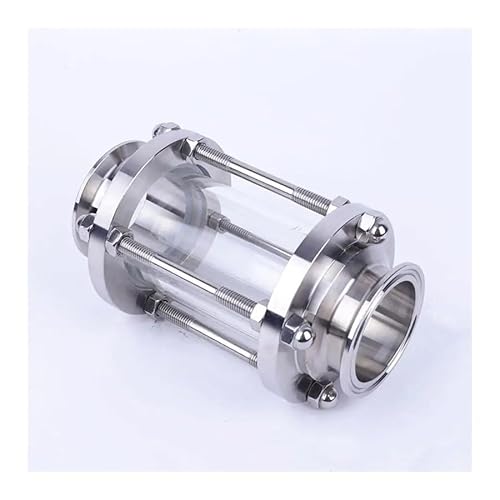 VXAXPOHZA Brewing Diopter 2.5" Tri Clamp x 57mm Pipe OD SUS 304 Stainless Steel Flow Sight Glass Beer