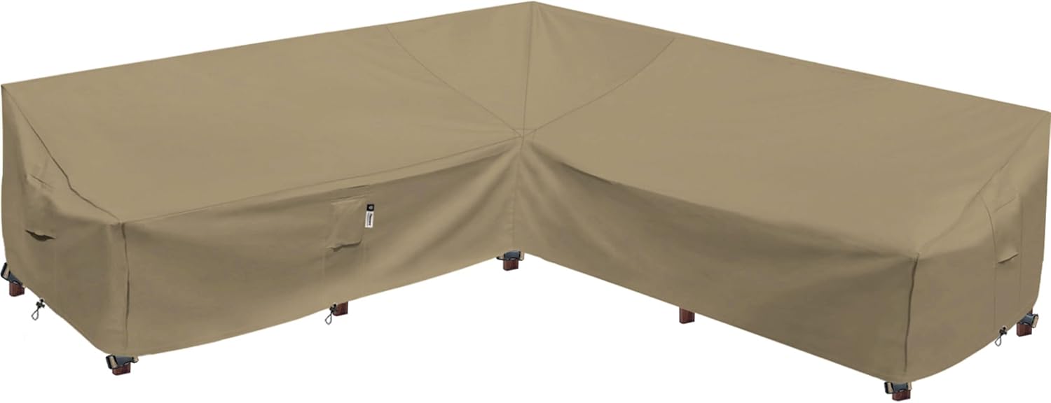 Heavy Duty Outdoor Sectional Sofa Cover, 115"X115