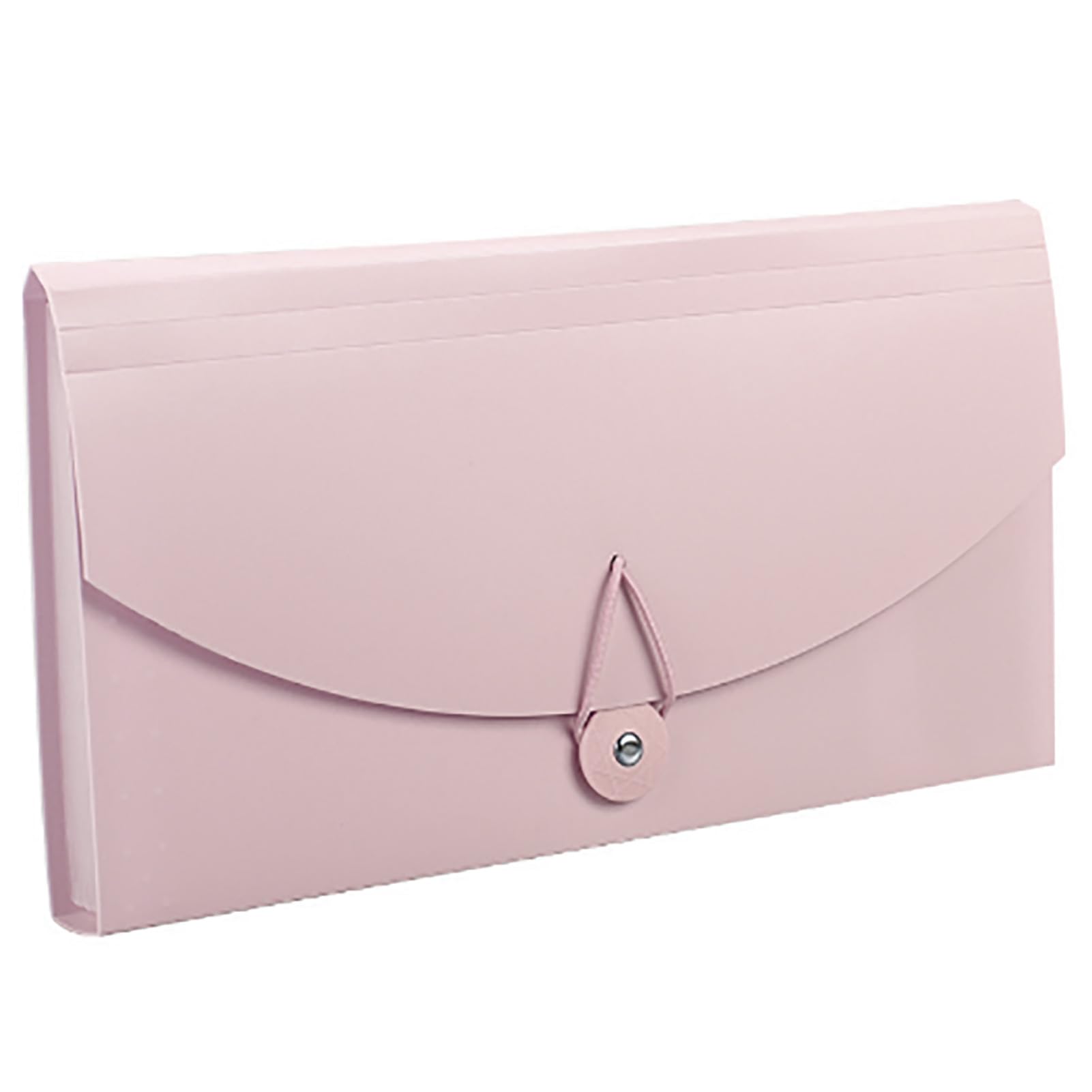 Accordion File Folder 13 Pockets Expanding File for Professional (Pink)