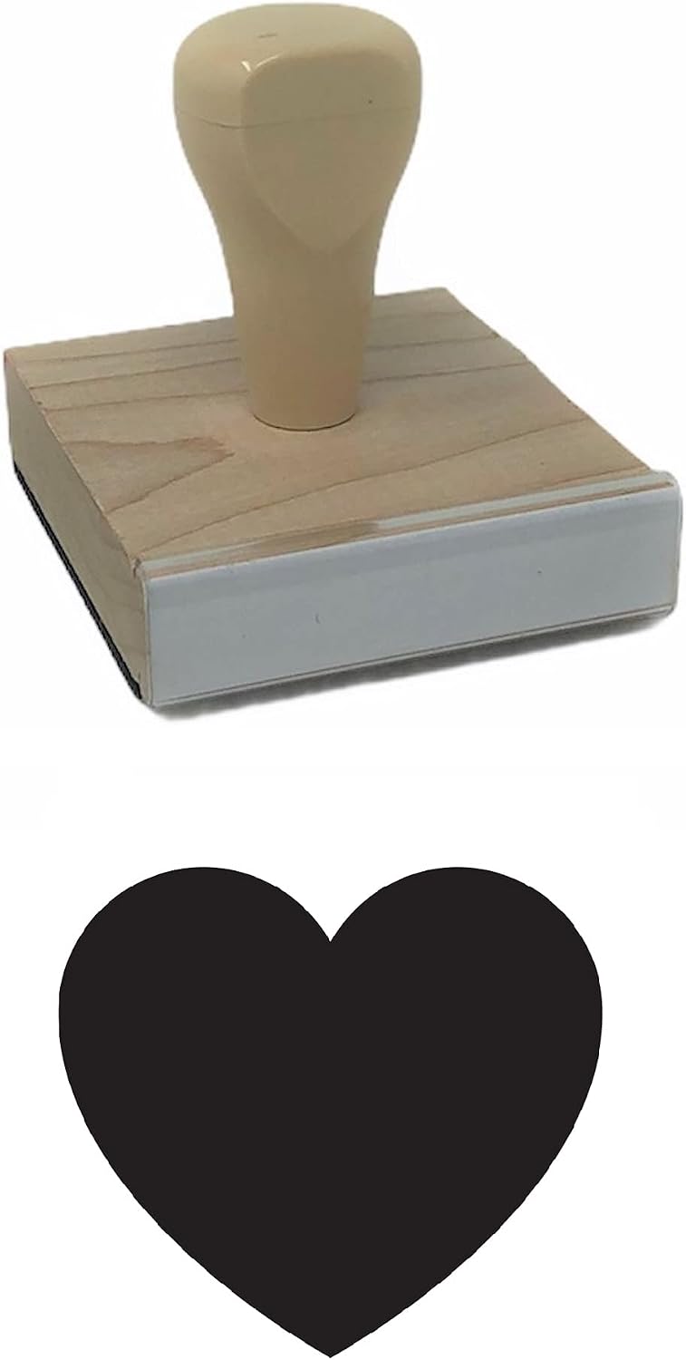 Infusion Heart Rubber Stamp, 2 X 2'' Wood Stamp