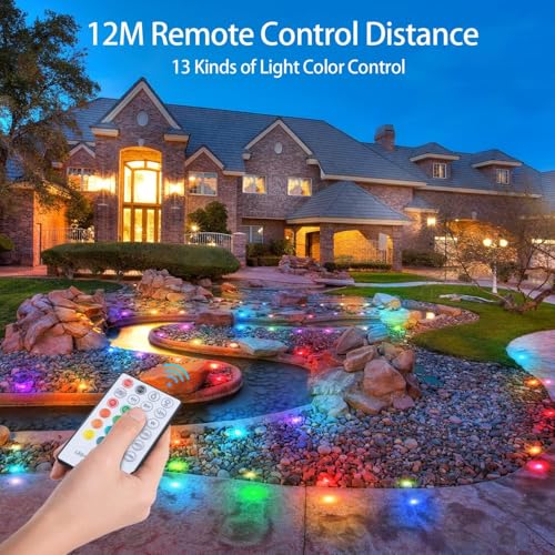 Spot LED encastrable RGB IP67 étanche avec télécomando pour sol extérieur - 3