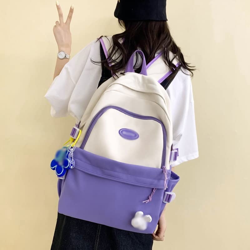Sac à dos nylon imperméable fille pour protéger ses cours - 7