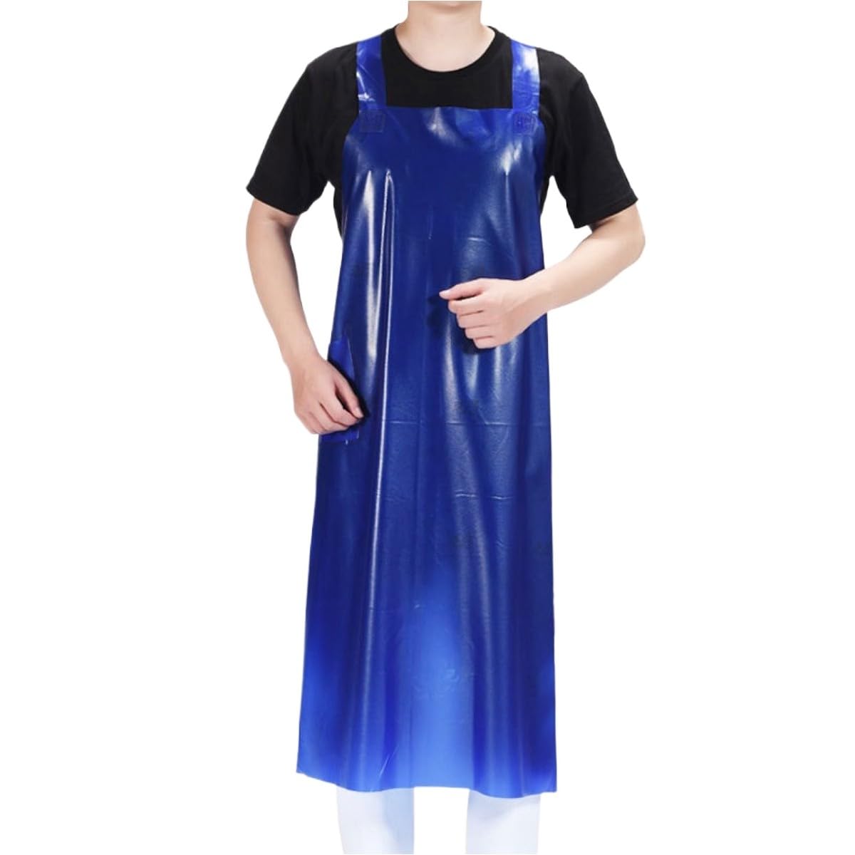Grembiuli Regolabili, Grembiuli in PVC Resistente all'olio da 10 Pezzi, Multicolore, 110x80 cm(Blue)