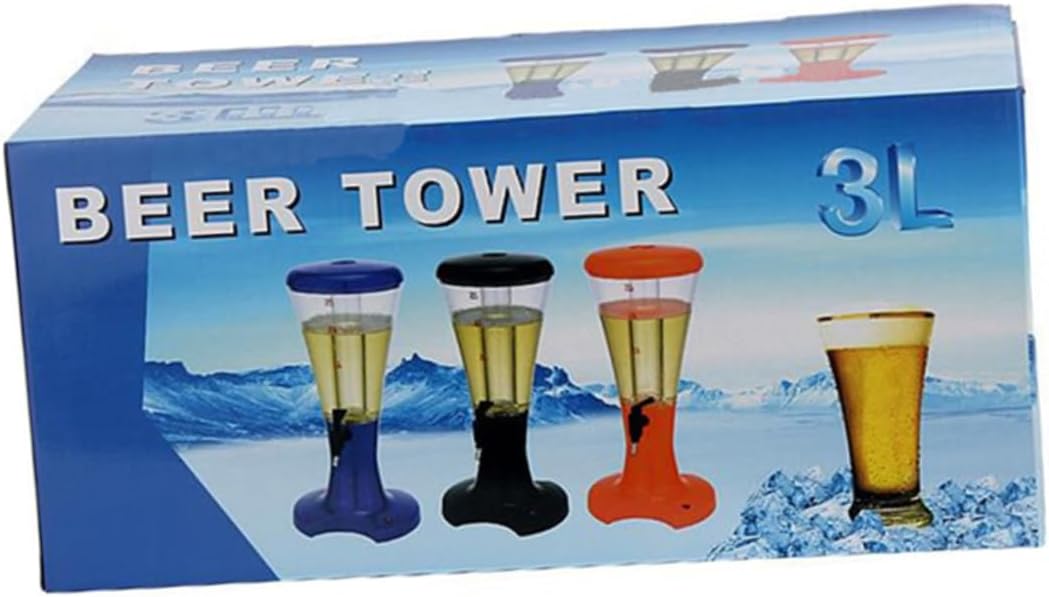 Mikinona Unique Design 3l Beer Tower Dispenser Beer Tap Faucet Led Lights Beverage Dispenser for Ktv Bar