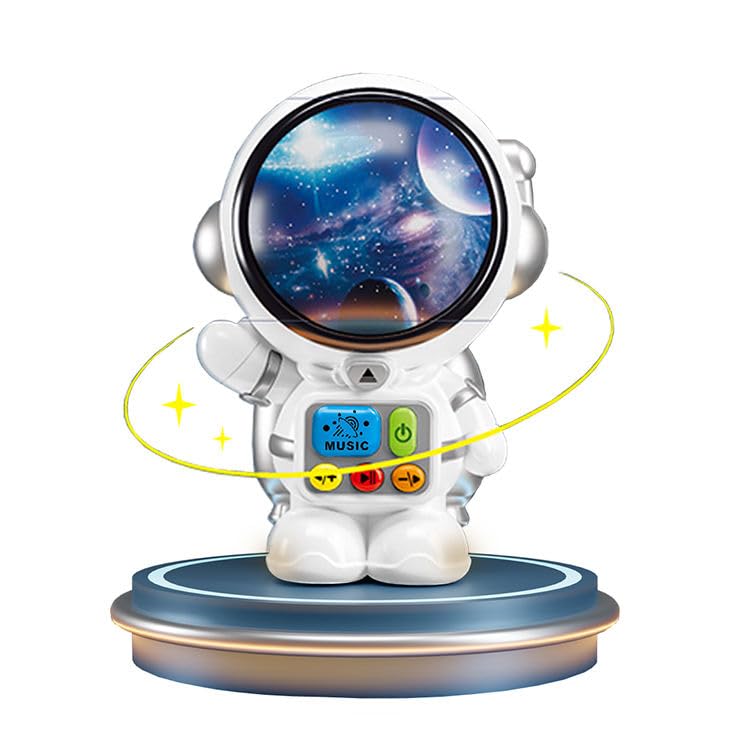 SHAKTISM Space Disc Machine Educational Toy, Astronaut Storytelling Learning with Music, Lights and Game Cards, Plastic Interactive Early Education Toy for Kids Ages 3+