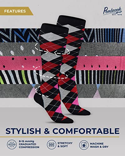 Pembrook Womens Compression Socks 6 Pack | 8-15 Mmhg Graduated Support Compression Stockings For Women #TOP1