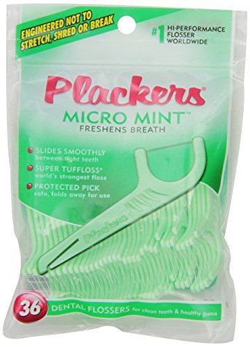 Plackers Micro Flosser, Mint, 36 Count by Plackers