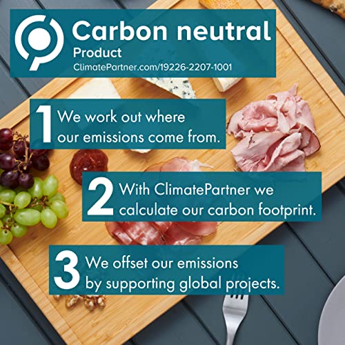 Premium Organic 2-in-1 Extra-Large Wooden Chopping Board & Serving Tray – 44x30x2cm – Multi-Purpose Bamboo Cutting Board with Juice Groove for Carving Meat, Vegetables, Cheese and Bread – by LARHN - Cosy Home Interiors Premium Organic 2-in-1 Extra-Large Wooden Chopping Board & Serving Tray – 44x30x2cm – Multi-Purpose Bamboo Cutting Board with Juice Groove for Carving Meat, Vegetables, Cheese and Bread – by LARHN - Image 6