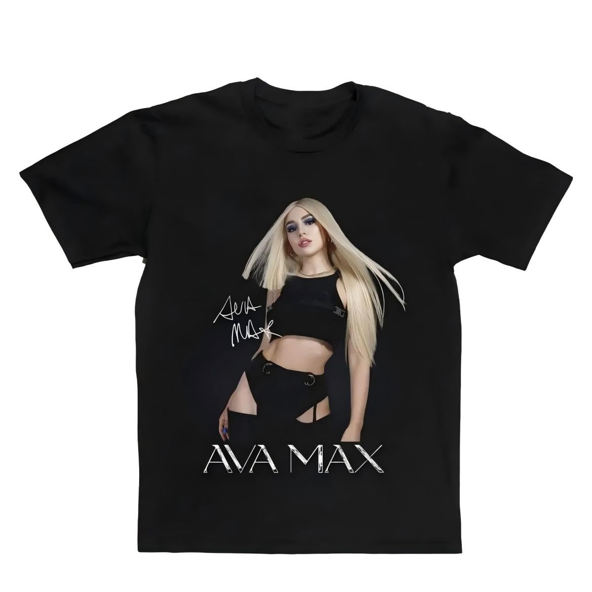 A3ae3ed3aw Men's Black Rare-Ava-Max-Sexy-Signature-Gift-For-Fans-Unisex T-Shirt