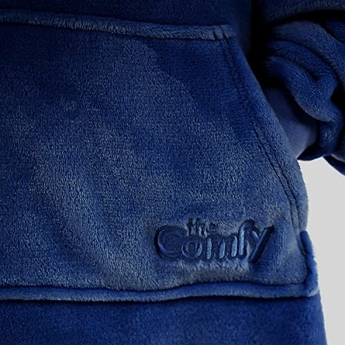 The Comfy Dream Jr | Oversized Light Microfiber Wearable Blanket, One Size Fits All, As Seen On Shark Tank (Navy), (U-3C-12072) #TOP1