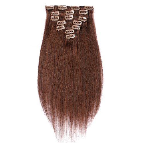 Beata Hair Extensiones de cabello humano, con Clip, varios tamaños, 100 % Remy