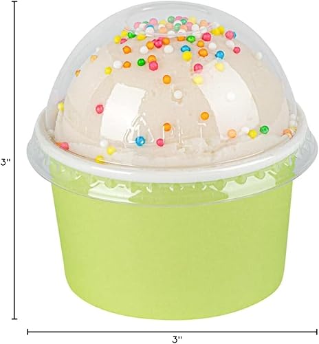 Miniatura 24 de Solo tapas tapas en forma de cúpula, 50 tapas de plástico transparente para tazas de Coppetta To Go de 3 onzas - Las tazas se venden por separado,