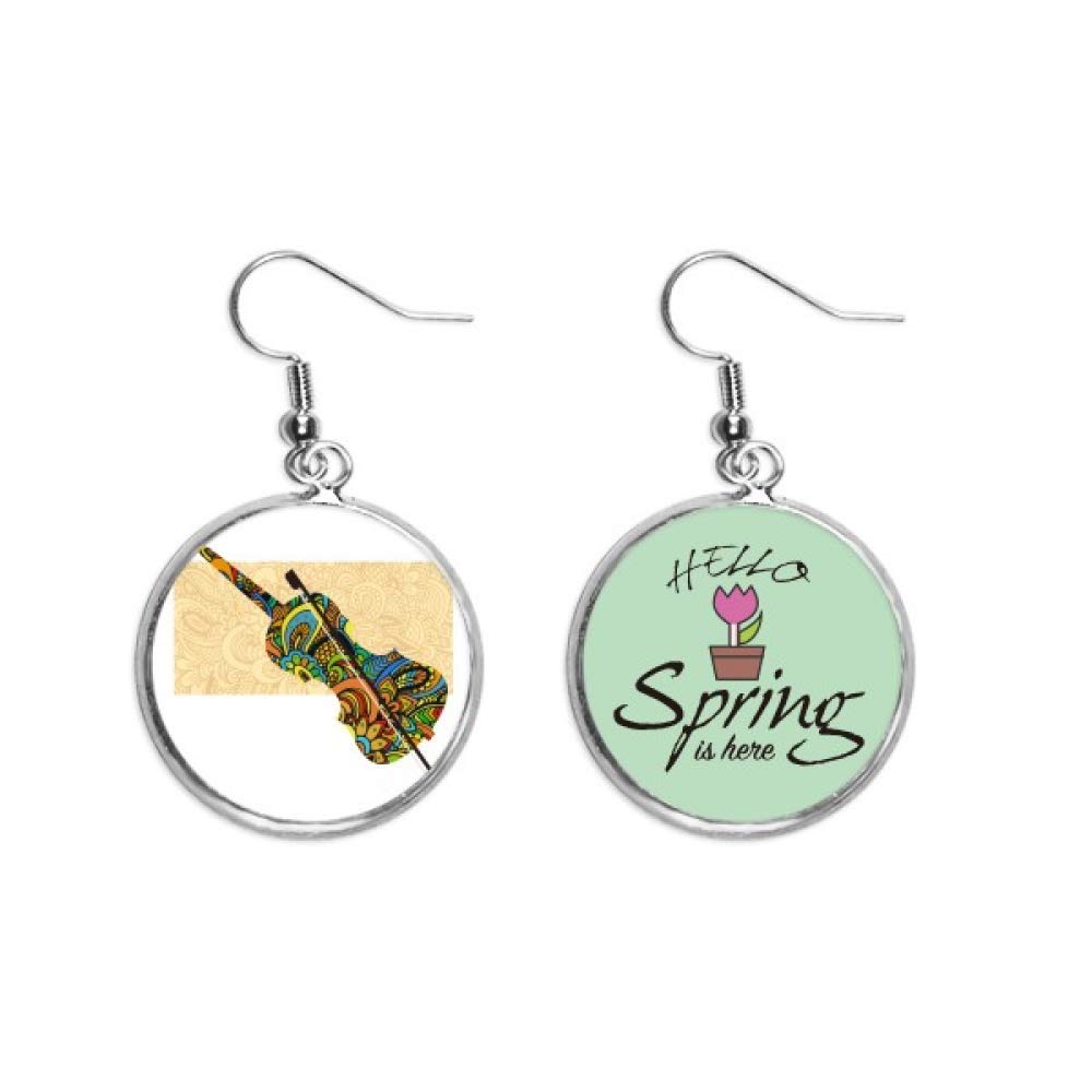 Pendientes de violín rock joyería colgante con diseño exclusivo de festival artístico 5
