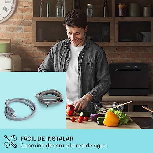 Miniatura 4 de Klarstein Mini Lavavajillas Silencioso De Sobremesa Y Encimera, 6 Cubiertos Para Cocina, Sin Instalación, Con 6 Programas, Lavavajillas Compacto Para Casa, Fácil De Instalar