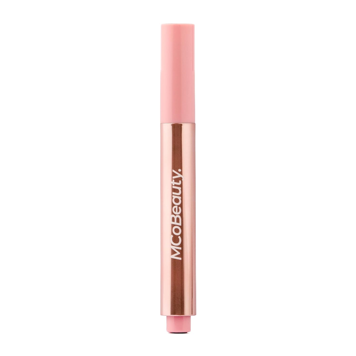 MCoBeauty Lip Plump 4-in-1 Hydrating Lacquer, Emily Nude Pink, Moisturizing Gloss for Soft Lips, Vegan, Cruelty Free Cosmetics
