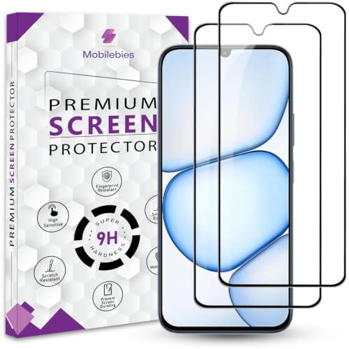 Image of Premium Tempered Glass Screen Protector Guard For Realme C100x 4G (6.8 Inch, Pack of 2) | Edge to Edge Coverage With Easy to installation kit