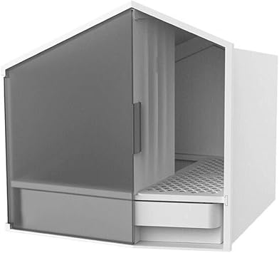 ZHAOZHAO Cat Litter Boxes Pet Cats Litter & Housebreaking Pet Semi-Automatic Semi-Enclosed Pet Litterbox with Filter Mat Hooded Cat Pan Cat Litter Tray