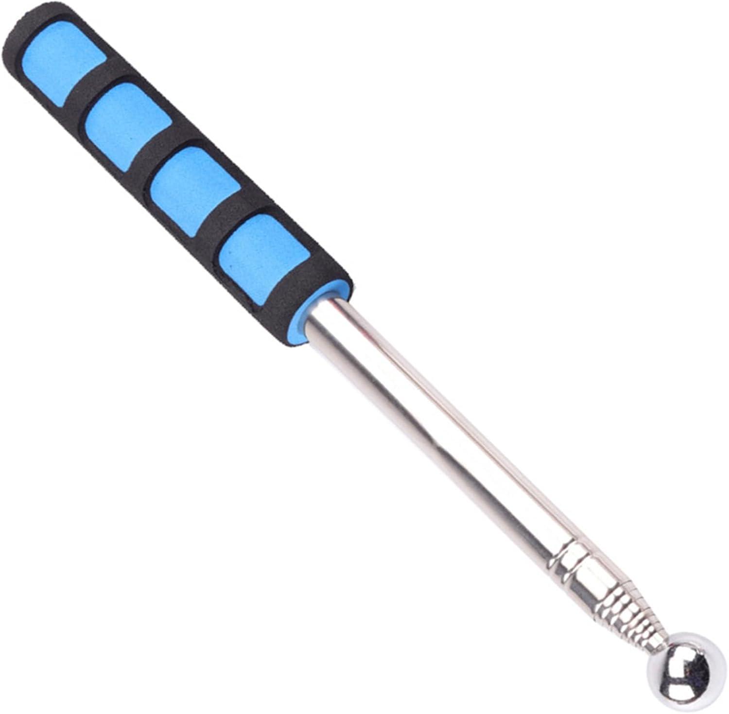 Orange Telescopic Tile Detection Hammer 1.3M Stainless Steel Rod With Non Slip Sponge Handle For Wall Cavity Inspection