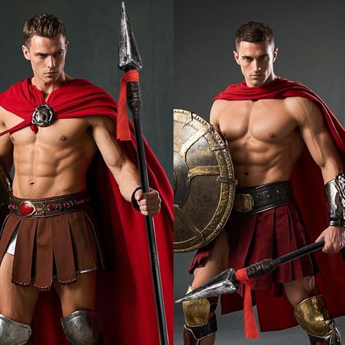 70\" Spartan Spear, Toy Spear, Spear Halloween Prop, Spear Weapon, Native American Style Weapons, Roman Spear Replica, Detachable Roman Gladiator Spartan Halloween Costume Warrior Weapon Accessories