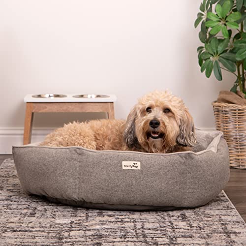 TrustyPup Remedy Rest Bolstered Cuddler Pet Bed |Therapeutic Memory Foam Dog Bed | Cushions Achy Joints & Pressure Points | Large 32 x 31 x 8, Gray TrustyPup Remedy Rest Bolstered Cuddler Pet Bed |Therapeutic Memory Foam Dog Bed | Cushions Achy Joints & Pressure Points | Large 32 x 31 x 8, Gray