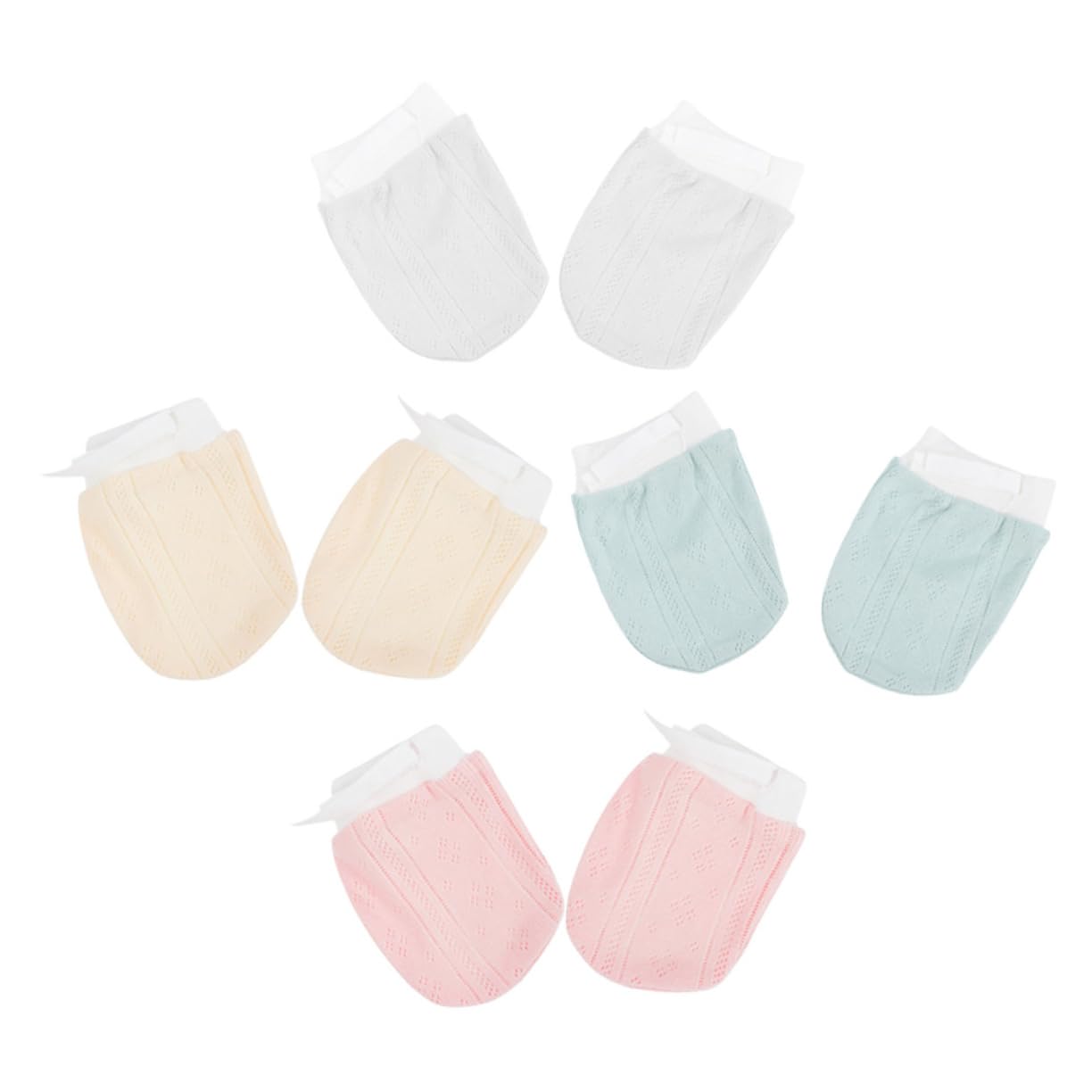 LIFKOME Soft Baby Mittens Newborn No-scratch Gloves for Infant 4 Pairs for Boys Girls