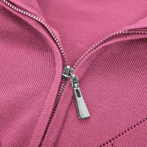 Image of JACK SMITH Quarter Zip Pullover Sweaters for Womens, Rib Polo Sweater Tops