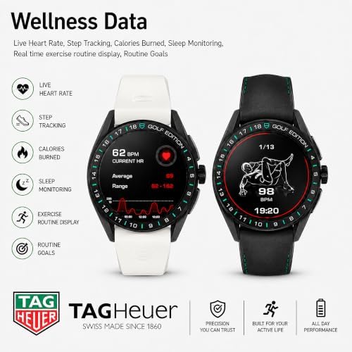 TAG Heuer Connected Calibre E4 Golf Edition : Amazon.com.br: Moda