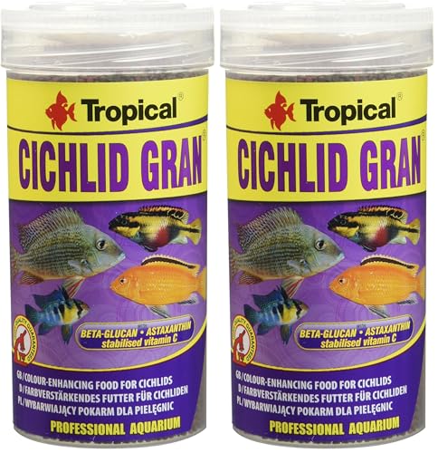 Cichlid Gran 250ml / 138g - Nourriture rehaussant la Couleur pour cichlides (Lot de 2)