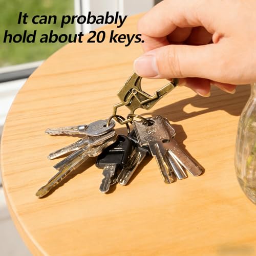 Image of Ahiller Double Locking Carabiner Clip - Zinc Alloy Mens Keychain for Keys | Unisex,Dual Press Double Lock, Anti Misopening,Heavy Duty,Suitable for Car Keys,Belt,Backpack,Hiking,Riding,Outdoor Camping