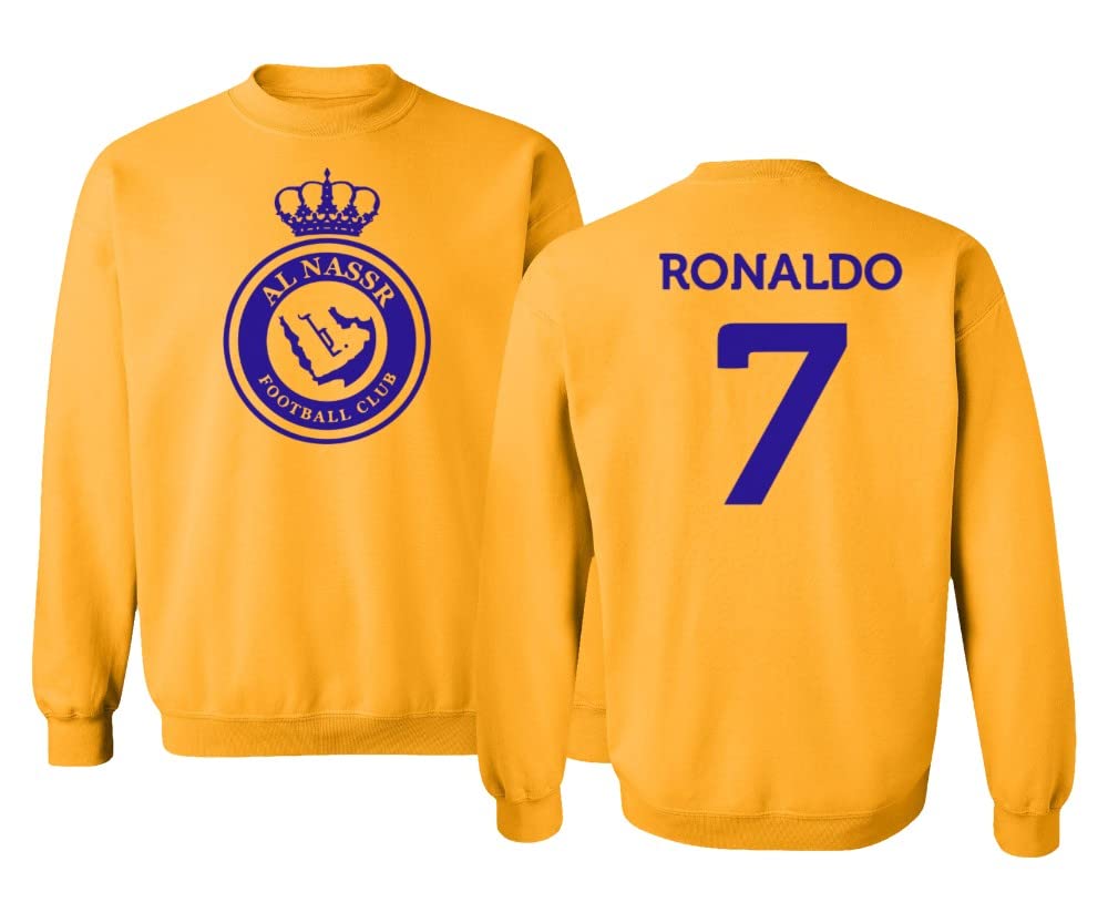FLAURA Al Nassr Soccer #7 Ronaldo Jersey Style Unisex Crewneck Sweatshirt