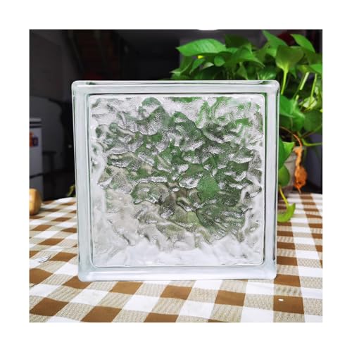 ZNQNDSR Brique de Verre Blocs De Construction Modernes en Verre Transparent, Unités De Murs Creux À Haute Transparence pour Rénovations D'hôtels