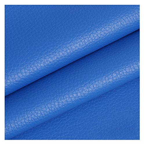Tissu simili cuir bleu 140 cm de large pour canapé et siège de voiture au mètre