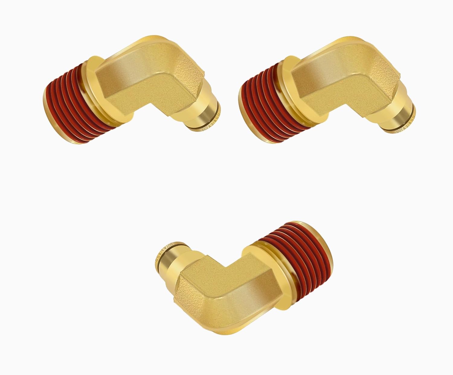 Raccord de tuyau d'air coudé 0,95 cm connecteur rapide NPT 1/2 remorque 3x