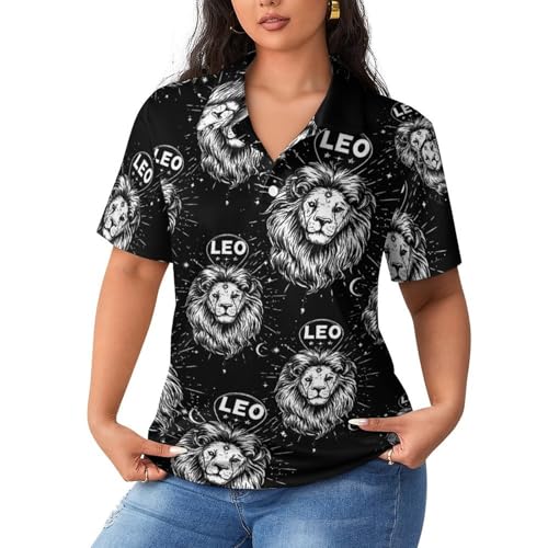 Polo de manga corta de mujer Leo Zodiac confección premium casual
