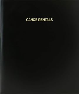 BookFactory Canoe Rentals Log Book/Journal/Logbook - 120 Page, 8.5''x11'', Black Hardbound (XLog-120-7CS-A-L-Black(Canoe Rentals Log Book))