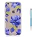 Produktbild Grandoin iPhone 6S Plus Hülle,iPhone 6 Plus HandyHülle, Süßes Muster Transparent Ultra Dünn Weiche TPU Silikon Schutzhülle Case Cover für Apple iPhone 6S Plus/iPhone 6 Plus 5.5 Zoll - Orchidee