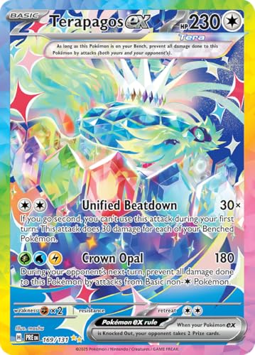 Pokemon - Terapagos ex 169/131 Prismatic Evolution Special Illustraion Rare Full Art Foil Card