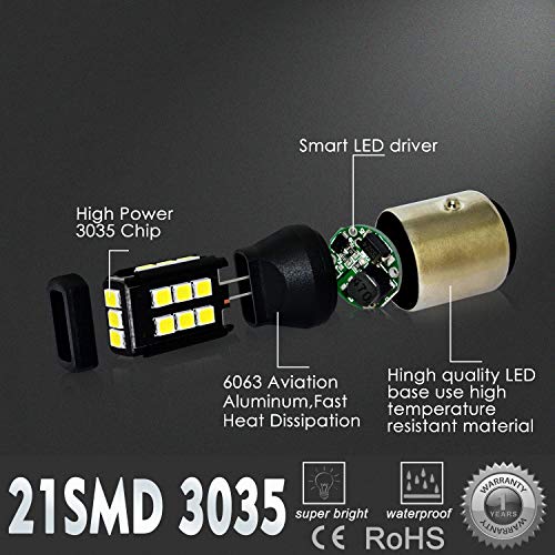 image for Alla Lighting Xtreme Super Bright BAY15D 1157 LED Bulbs High Power 303