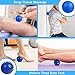URAQT Massagebälle Faszienball, 2 Stück Faszien Kugel Fitness Massageball Hart, Igelball mit Noppen, für Füße Hände Rücken Beine (Blau)