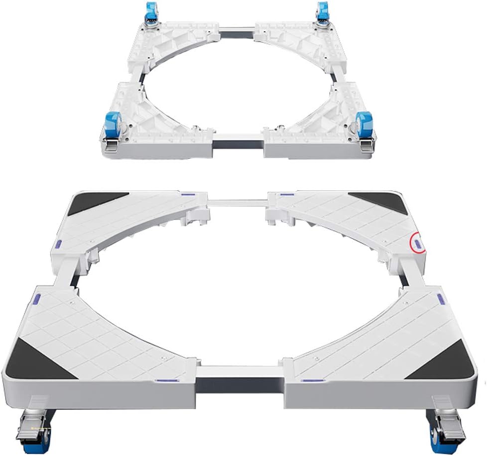 Multifunctional Base,Adjustable Refrigerator Stand,Movable Washing Machine Base,for Washing Machine,Refrigerator and Dryer,44 to 68cm. ()