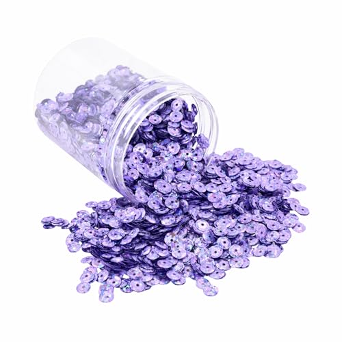 Mandala Crafts 6mm Cup Holographic Lilac Sequins for Sewing Embroidery