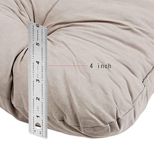 Rlosqvee Outside Benches Cushion With Backrest, Thicken Waterproof Swing Cushions 2/3 Seater Replacement, Porch Swing Cushions Outdoor (Beige, 40 X 60 Inch) #TOP2